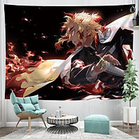 Tranh Vải Thảm Treo Tường Anime Kimetsu No Yaiba Decor Phòng Chọn Lọc Những Bản Đẹp ( Tặng đèn led 7m và phụ kiện )