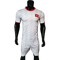 Bộ Quần áo Bóng đá Đội tuyển VIỆT NAM - Vải Thun Lạnh - Ngắn Tay - Màu TRẮNG 