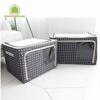 HỘP ĐỰNG TÚI ĐỰNG QUẦN ÁO KHUNG THÉP 56L- LIVING BOX 56L- Dài 50x Rộng 40x Cao 28.5cm