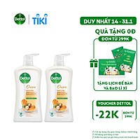 Combo 2 chai sữa tắm Dettol Onzen mật ong kháng khuẩn và dưỡng thể - chai 950G