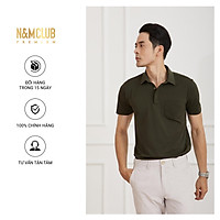 Áo Thun Polo Nam N&MCLUB ngắn tay màu xanh olive mã 2103054