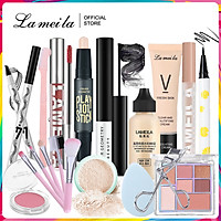 Combo trang điểm LAMEILA 15 món Kem BB+Phấn phủ+Phấn mắt+Mascara+Chì kẻ mày+Kem Lót Cách Ly Kem +Son kem+bút tạo khối 2 đầu+kẻ mắt+Phấn má hồng+kẹp bấm mi+Dao tỉa lông mày+Bộ cọ trang điểm+Kem che khuyết điểm+Mút trang điểm