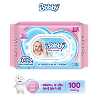Combo 4 gói khăn ướt Bobby Care có hương 100 tờ