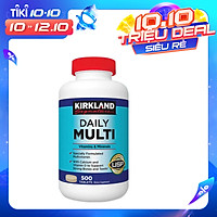 Viên uống Kirkland Signature Multivitamin 500v, cung cấp vitamin tổng hợp cho người dưới 50 tuổi, bổ sung khoáng chất cho cả nam va nữ, tăng cường hệ miễn dịch, giảm căng thẳng mệt mỏi