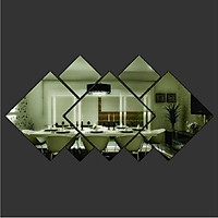 Miếng Dán Tường Hiệu Ứng Gương Hình Kim Cương