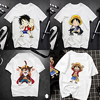 Áo thun LUFFY mũ rơm Zoro Áo phông Nam Nữ Unisex in hình One Piece Đảo Hải Tặc chất vải cotton mịn mát