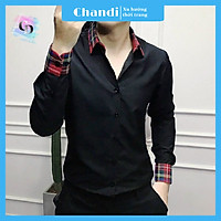Áo Sơ Mi Nam Thương Hiệu Chandi, chất lụa không bai nhão không xù lông tôn dáng ôm form mẫu SM8