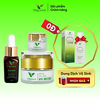 Combo 3 Mỹ Phẩm V9Queen Giúp Mờ Nám Tàn Nhang, Dưỡng Trắng Da