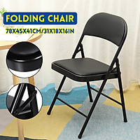 Alera Steel Folding Chair with Two-Brace Support Padded Back/Seat Graphite