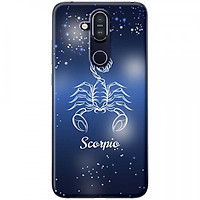 Ốp lưng dành cho Nokia 8.1 mẫu Cung hoàng đạo Scorpio (xanh)