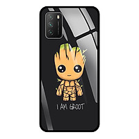 Ốp Lưng Kính Cượng Lực Cho Điện Thoại XIAOMI POCO M3 - 7804 GROOT01 - Hàng Chính Hãng