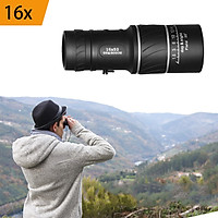 16X Monocular Telescope High Definition Eyepiece Focusing Water Resistance Mini Portable Scope for Travel Hunt Outdoor