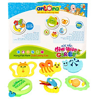 Bộ 6 Lục Lạc Kèm Ngậm Nướu Antona Dành Cho Bé Từ 3 Tháng Tuổi BENRIMART-HOP6