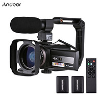 Andoer 4K 60FPS Ultra HD Digital Video Camera DV Camcorder 48MP 16X Zoom 3-inch Rotatable LCD Touch Screen WiFi Sharing