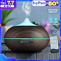 Máy Xông Tinh Dầu Vân Gỗ Cao Cấp Dung Tích 500ML Chuyên Dụng Cho Phòng Lớn