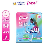 Băng Vệ Sinh Diana Siêu Thấm Cool Fresh Siêu Mỏng Không Cánh 8 Miếng/Gói
