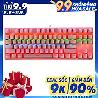 Bàn Phím Cơ Máy Tính 87 Phím VINETTEAM K550 Led Đổi Màu Nhiểu Chế Độ Khác Nhau, Blue Switch Chơi Game Dùng Văn Phòng Cực Đã - hàng nhập khẩu