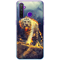 Ốp lưng dành cho Oppo Realme 5 Pro mẫu Hổ lửa