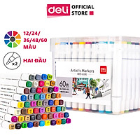 Bút màu marker hai đầu cao cấp Deli - 70801