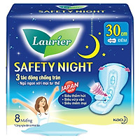 Băng Vệ Sinh Ban Đêm Laurier Siêu Chống Tràn 30cm Gói 8 Miếng-8851818392724
