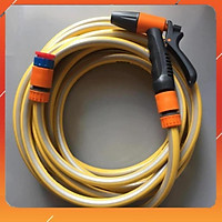Vòi tưới cây rửa xe️️Evoucher Vòi tưới cây rửa xe 6m-7m-8m tay bóp tùy chỉnh nhiều chế độ 319498622-1622-3 mầu cam