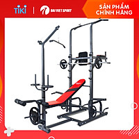 Giàn tạ đa năng kết hợp xà đơn xà kép Zasami 8211 - Kèm 54kg tạ gang , đòn tạ 1m5, 1 găng tay tập tạ