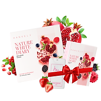 Viên Uống Hỗ Trợ Trắng Da Cải Thiện Nám Hanvely Nature White Diary Hộp 30 viên + Hộp 10 viên + Nước hoa cô bé H.A.N