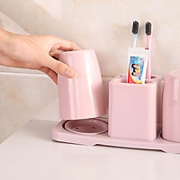 Kệ Để Bàn Chải Đánh Răng, Bộ Cốc Nhựa Tiện Lợi -GD187