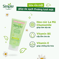 Bộ Sữa Rửa Mặt 150ml Tẩy Trang Micellar 200ml Nước Hoa Hồng Toner 200ml Chính Hãng Simple Giúp Cho Da Sạch, Se Khít Lỗ Chân Lông, Mịn Màng