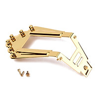 Durable Metal Jazz Guitar Tailpiece Bridge Golden