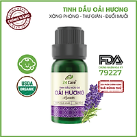 Tinh Dầu Nguyên Chất Oải hương 24Care - Tinh Dầu Xông Phòng Hoa Lavender Giúp Giảm Căng Thẳng, Đau Đầu, Thư giãn, Xua Đuổi Côn Trùng, Khử Khuẩn và Thơm Phòng