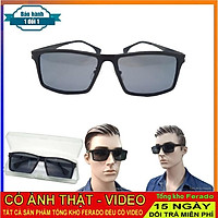 Kính mắt nam thời trang mắt vuông FRA 01 tròng phân cực chống tia cực tím
