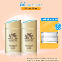 Bộ đôi 2 Kem chống nắng dạng sữa dưỡng da bảo vệ hoàn hảo Anessa Perfect UV Sunscreen Skincare Milk SPF 50+ PA++++ 60ml