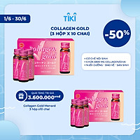 Combo 6 hộp nước uống bảo vệ sắc đẹp & sức khỏe Menard Collagen Gold Nội Sinh (6 hộp x 10 chai)