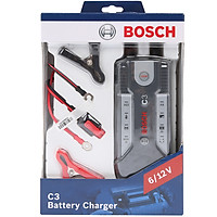 Máy sạc bình ắc quy cho ô tô xe máy Bosch C3 - Hàng chính hãng
