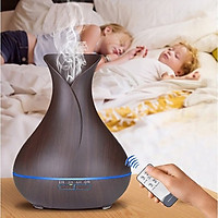 Máy Khuếch Tán Tinh Dầu Bình Hoa Cao Cấp - Máy Phun Sương Tạo Độ Ẩm Xông Phòng Lọc Không Khí Sang Trọng - Thơm Phòng - Cafe - Spa - Nhà Hàng - Trang Trí - Đuổi Muỗi - Tặng Kèm Remote - Hàng Chính Hãng VinBuy