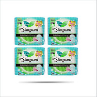 Combo 4 gói Băng Vệ Sinh Ban Ngày Laurier Super Slimguard Siêu Mỏng Cánh 1mm (22,5cm-20M)