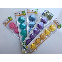 Bộ 5 Vỉ Nam Châm Đính Bảng – Nút Chặn Giấy Nhựa Trong (D40mm) – Màu Ngẫu Nhiên