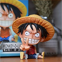 Mô hình ChiBi các nhân vật One Piece ,Mô Hình Băng Mũ Rơm Luffy+ ACE + Sabo + Thất Vũ Hải Tượng Figure