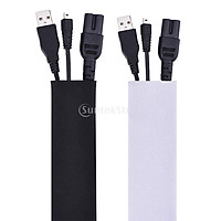 59inch Neoprene Cable Management Sleeves Flexible Cable Cover Organizer DIY