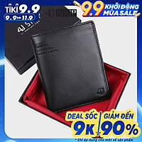 Bóp Ví Nam Da Bò Thật 4U Cao Cấp Dáng Đứng Thời Trang FB203