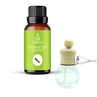 Combo Tinh dầu thơm phòng Sả Chanh JULYHOUSE 30ml + Tặng kèm Vỏ khuếch tán