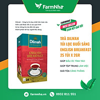 Trà túi lọc Dilmah Buổi Sáng - English Breakfast - Hàng chính hãng - Giúp đầu óc tỉnh táo, tập trung, giải tỏa căng thằng