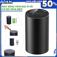 Máy Xông Tinh Dầu Có Pin Tích Điện, Vỏ Kim Loại Nguyên Khối, Nút Cảm Ứng, Tặng Tinh Dầu (Tùy Chọn) - Máy Khuếch Tán Tinh Dầu Trực Tiếp Chuyên Dụng Cho Xe ô tô và Gia Đình
