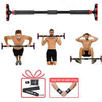 Xà Đơn Treo Tường Gắn Cửa Điều Chỉnh Độ Dài Linh Hoạt ,Mẫu Mới Chất Liệu Thép Không Gỉ Chịu Lực 150kg , Tay Cầm Bọc Đệm PVC Chống Trượt