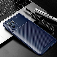 Ốp lưng cho Xiaomi Redmi Note 10 chống sốc Carbon Auto Focus - Hàng nhập khẩu