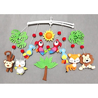 Mẫu treo nôi handmade màu sắc chim thú vui nhộn kích thích thj giác