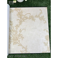 Giấy Dán Tường Vintage Hoa Văn 3d Cổ Điển Hàn Quốc Lụa Không Keo Khổ 1.06 m Nhiều Màu Lựa Chọn