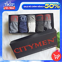 Hộp 5 Quần Lót Nam Cao Cấp CITYMEN, Vải Thun Lạnh Co Giãn 4 Chiều, Cực Thông Thoáng Và Thấm Hút Tốt, Quần Xì, Sịp Tam Giác