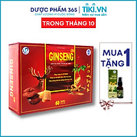 GINSENG TD - Viên uống Nhân Sâm Bồi bổ sức khỏe, tăng cường thể lực, tăng cường sức đề kháng, nâng cao hệ miễn dịch, giúp ăn ngon, tiêu hóa tốt, tăng cường hấp thu (Hộp 60 viên)